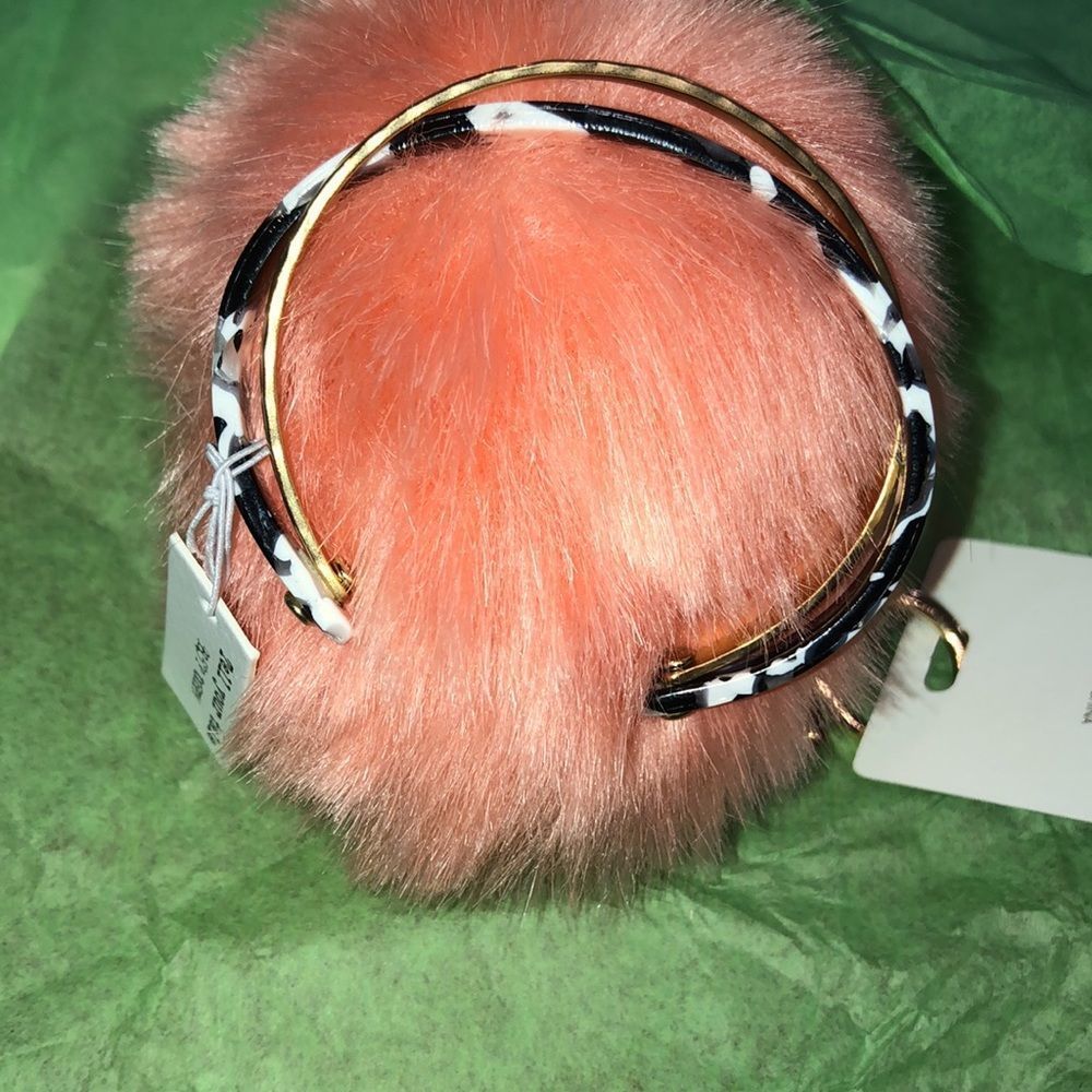 Black and white bangle resin cuff